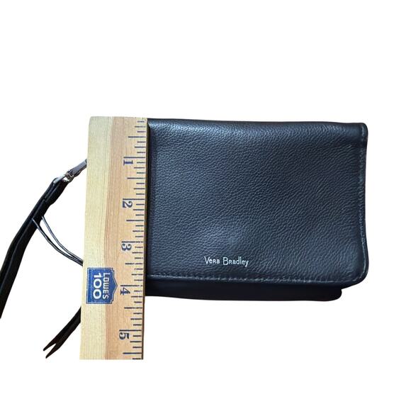 Vera Bradley Leather RFID Mallory Smartphone Wristlet In Black - Picture 7 of 7